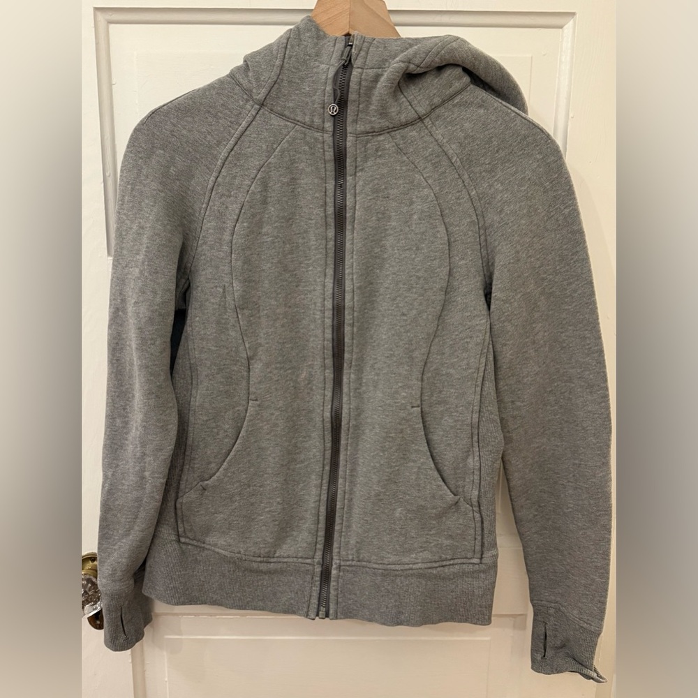 Lululemon Scuba Hoodie *Light Cotton Fleece Heathered Speckled Earth Sz 6